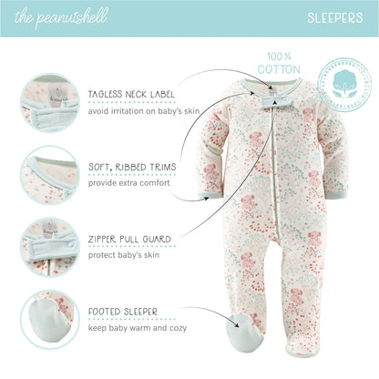 Newborn Layette Gift Set, Pink Floral Elephant, 30 Essential Pieces, 0-3 Months